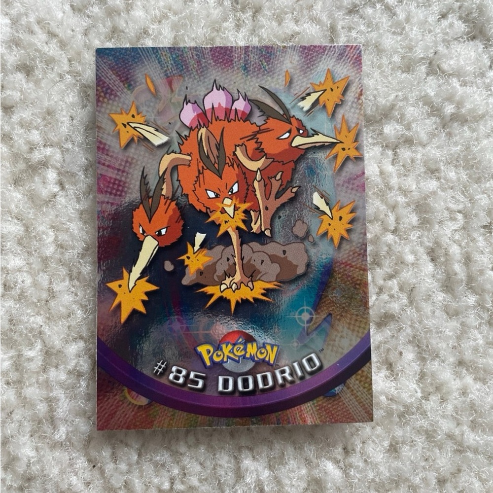 Pokemon Dodrio Card with Red and Blue Accents from Topps Pokemon series